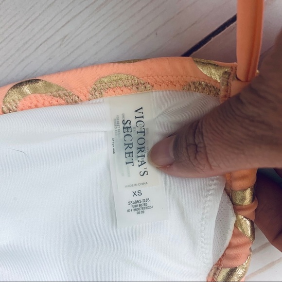 Victoria’s Secret Bikini in Peach & Gold NWOT - Picture 3 of 7